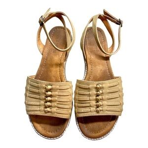 AMELIA, TAN, SLINGBACK, COZY & STYLISH SANDAL. SIZE 8